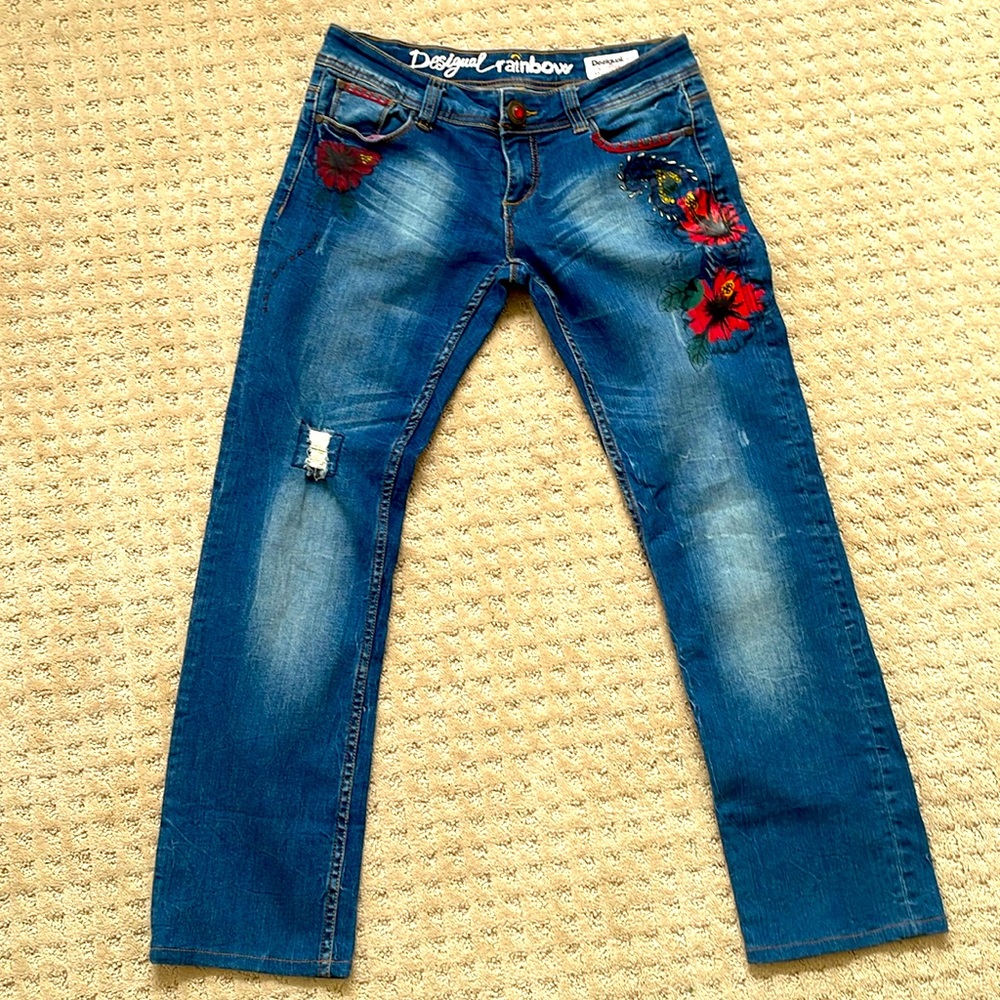 Desigual rainbow jeans